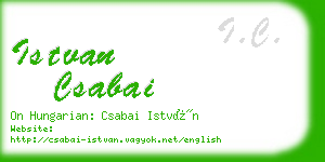 istvan csabai business card